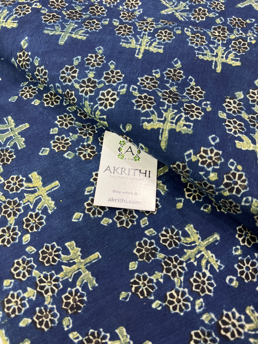 Ajrakh hand block pure cotton fabric