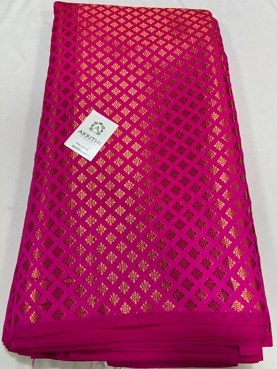 Banarasi brocade fabric with copper zari