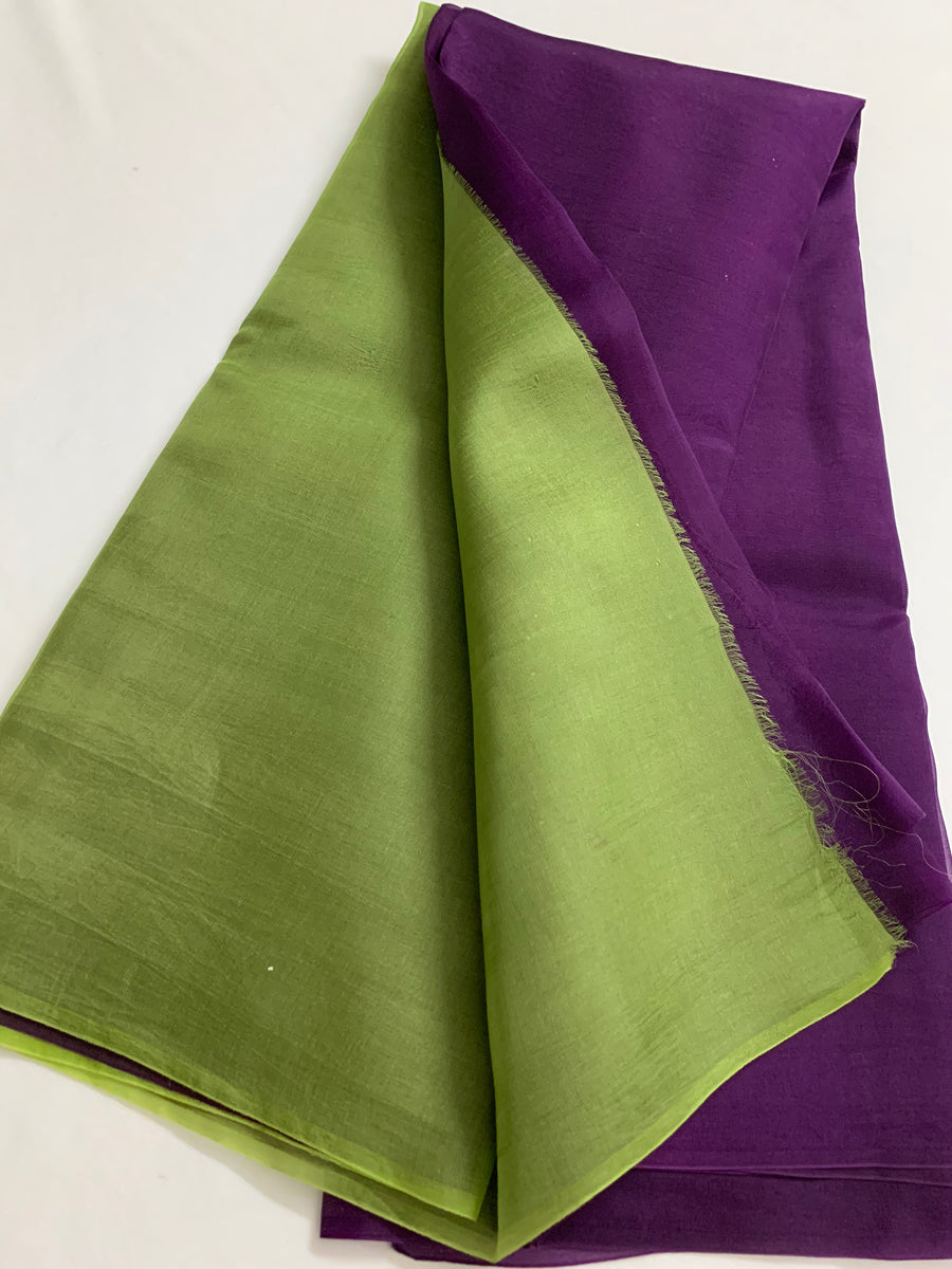 PURE SILK ORGANZA DOUBLE SHADED SAREE 20 GRAMS