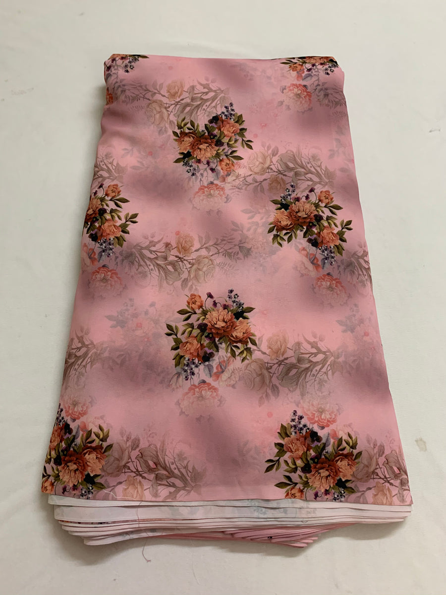 Digital floral Printed georgette fabric