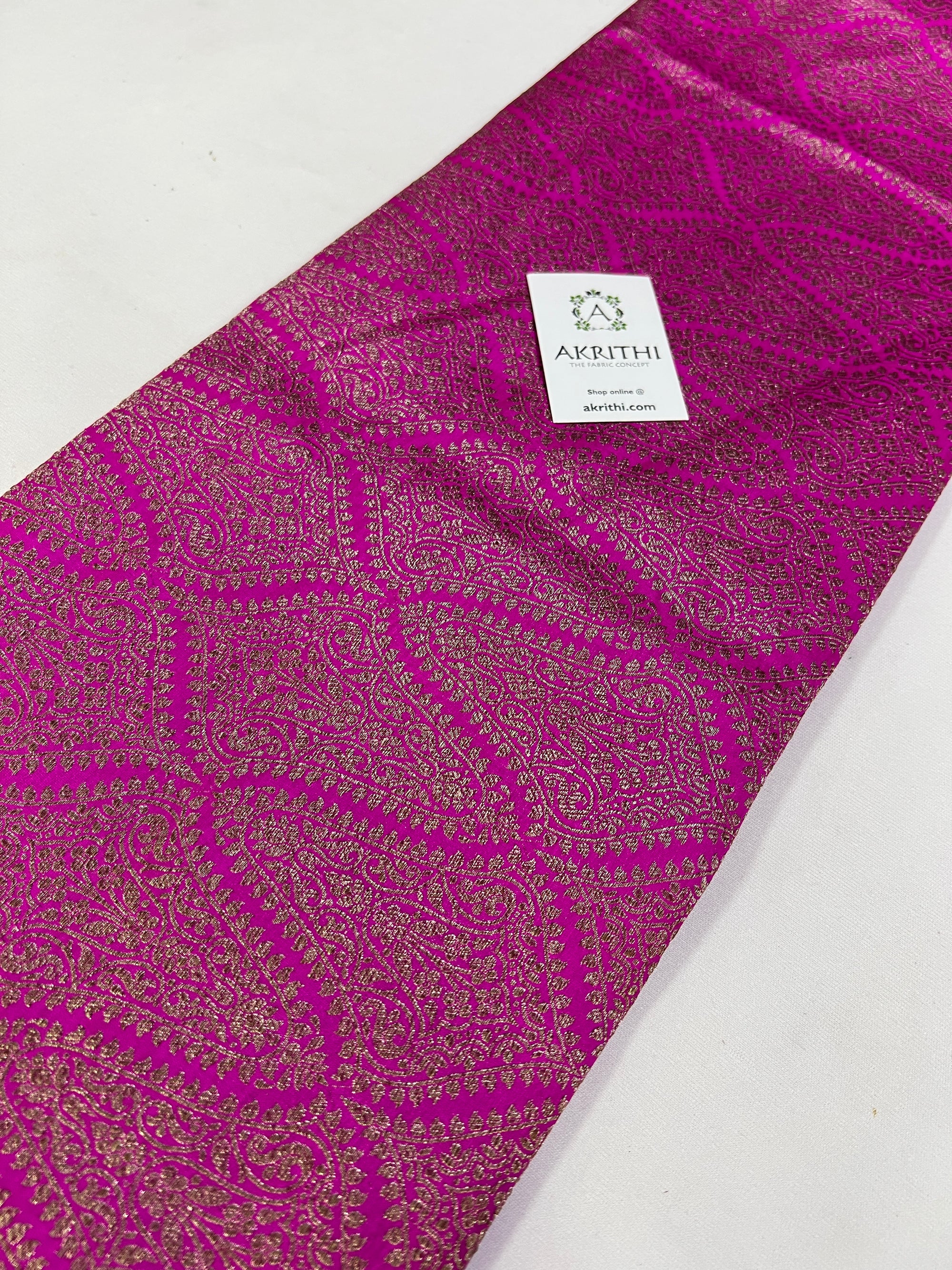 Pure silk Handloom Banarasi brocade fabric