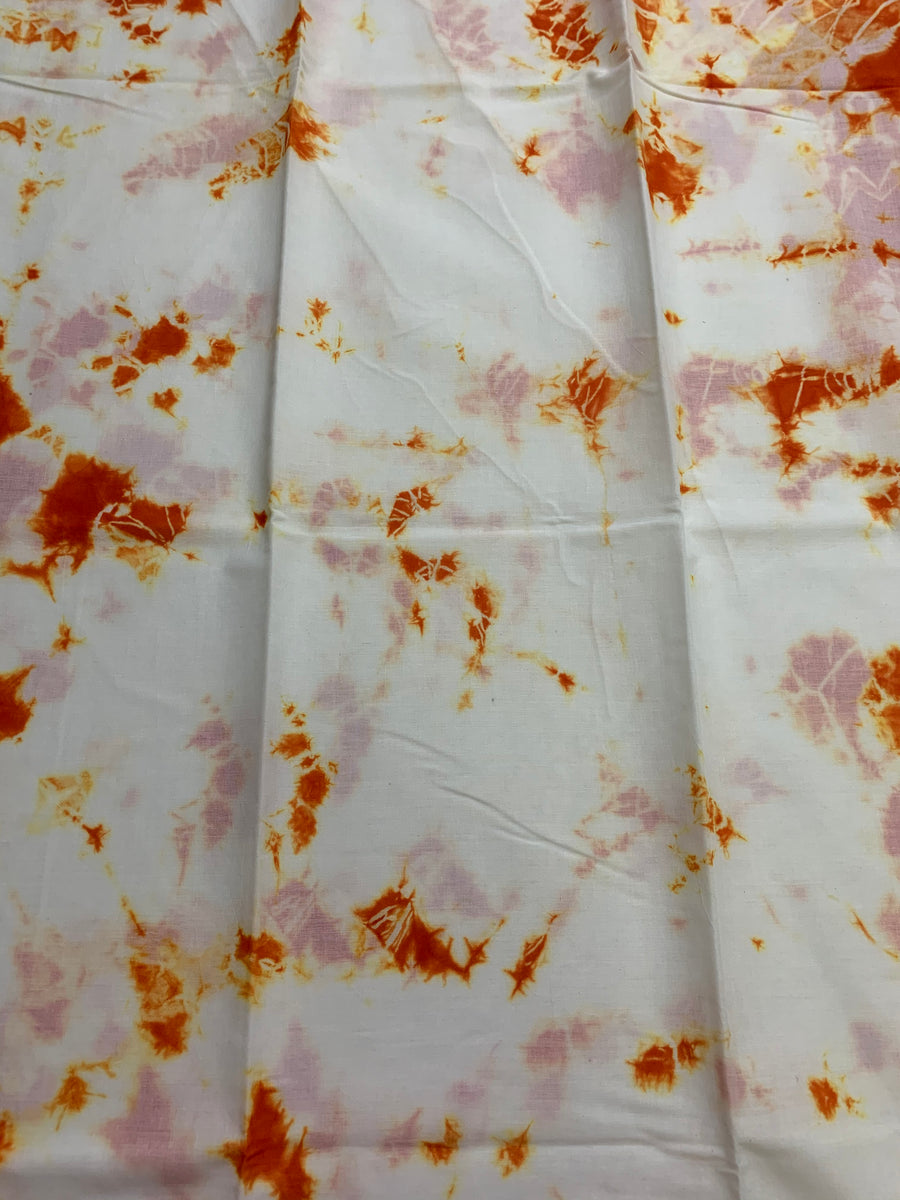 Tie and dye mul cotton fabric
