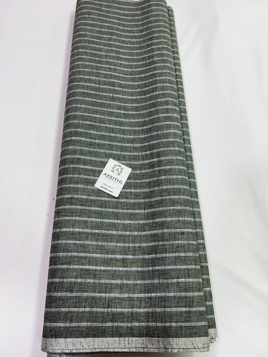 Woven striped cotton linen fabric