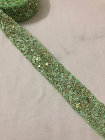 Embroidered  lace 9 metres roll