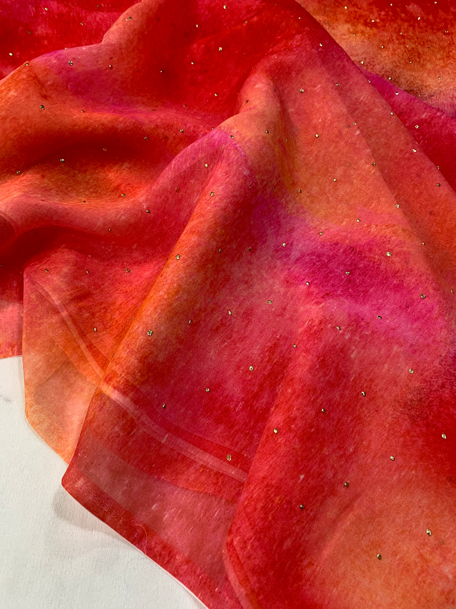 Shibori Printed georgette fabric