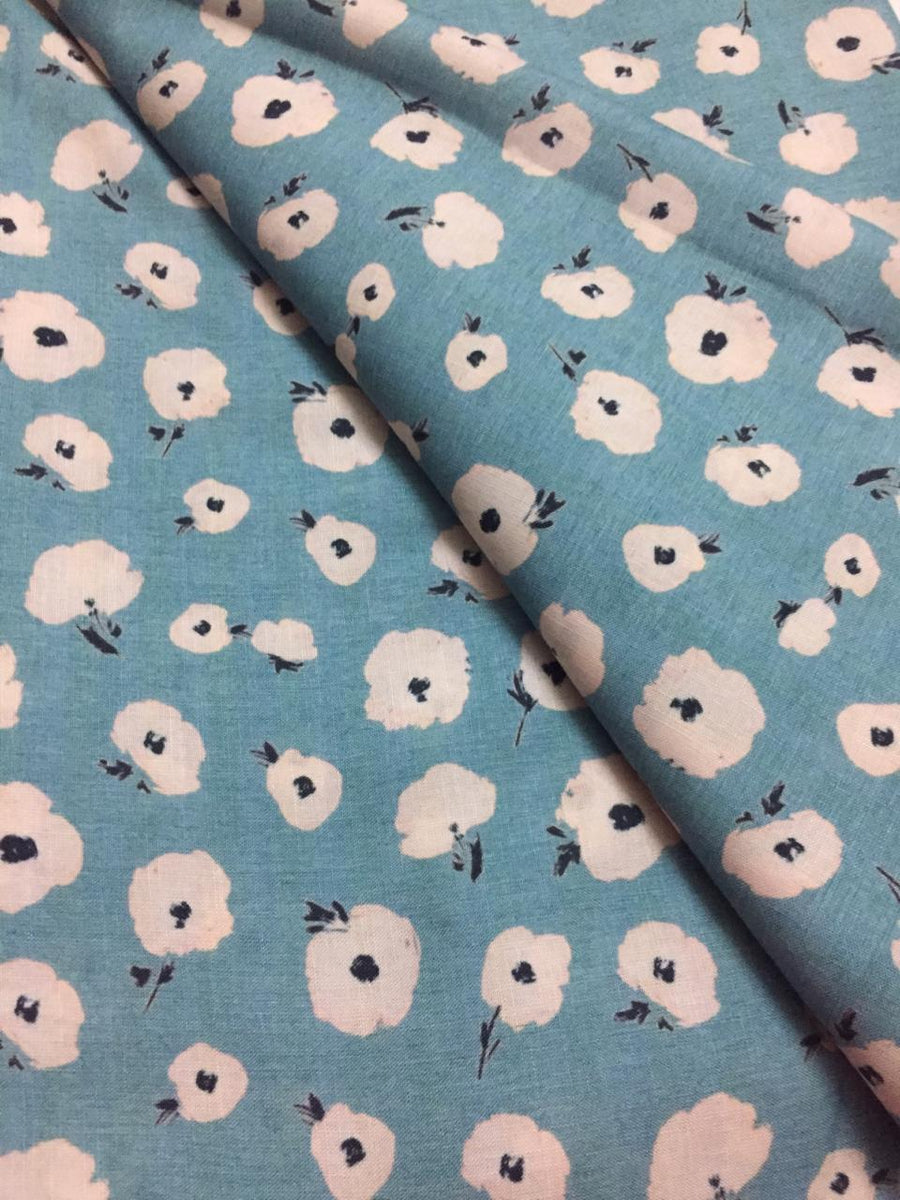 Printed Cotton slub fabric