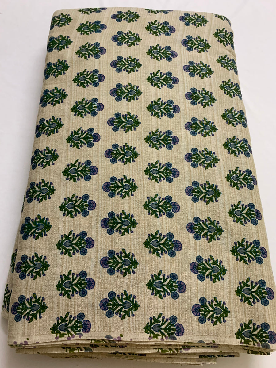 Printed kumbhi pure cotton fabric