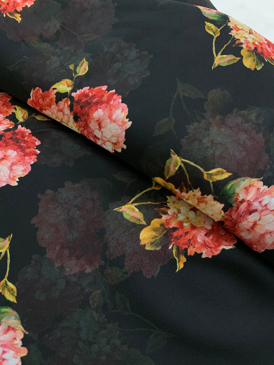 Digital floral Printed georgette fabric 90 cms cut
