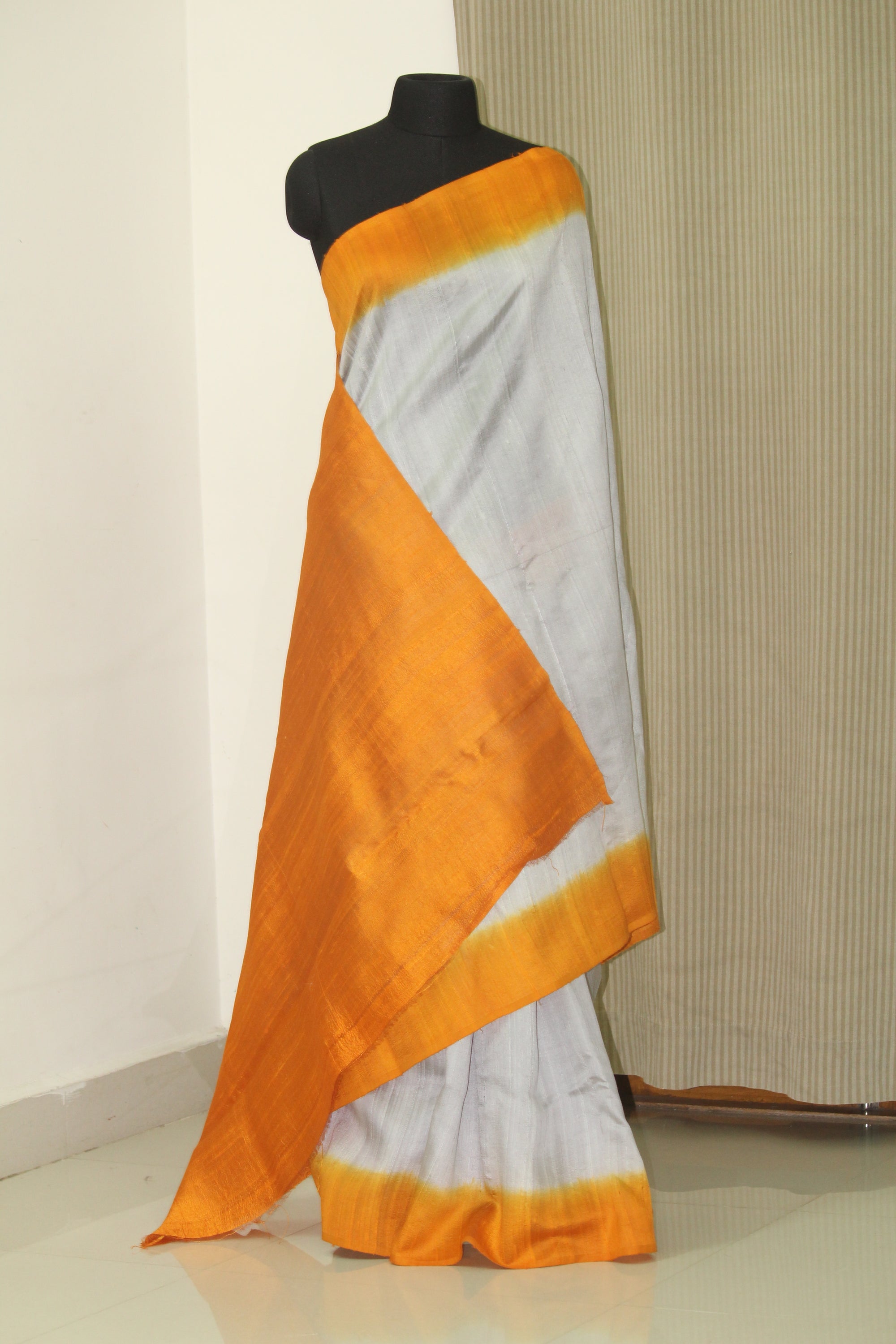 Pure dupion raw silk saree