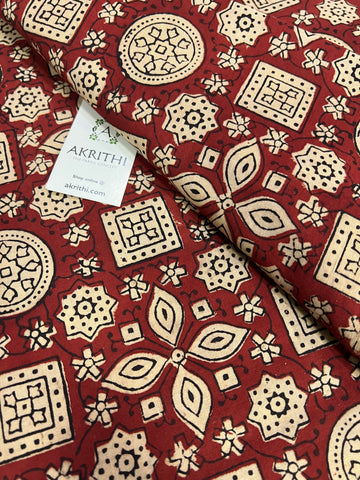 Hand block Printed pure cotton fabric