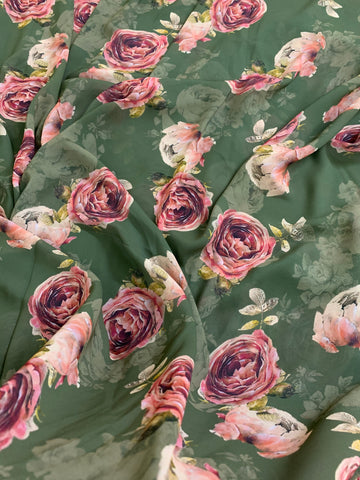 Digital floral Printed georgette fabric