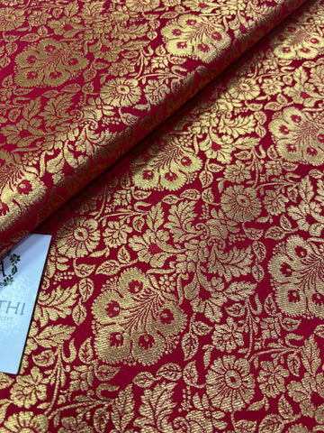 Handloom Banarasi brocade fabric