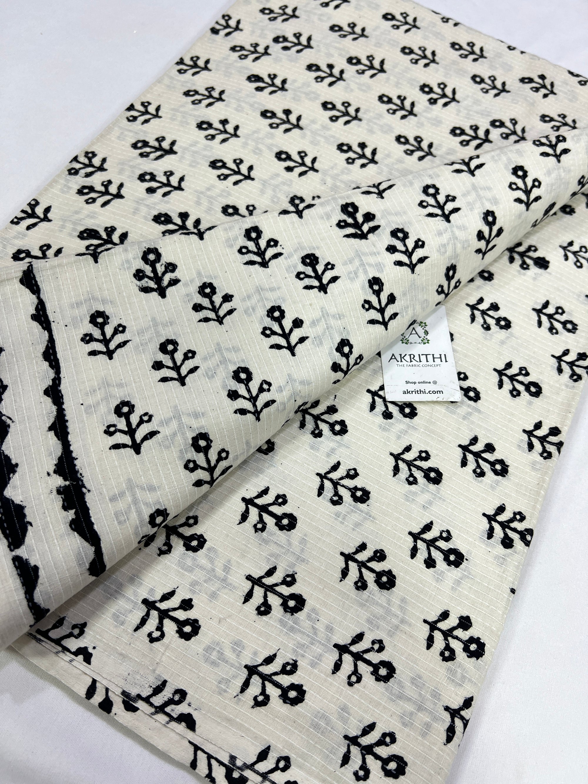 Kantha pure cotton fabric