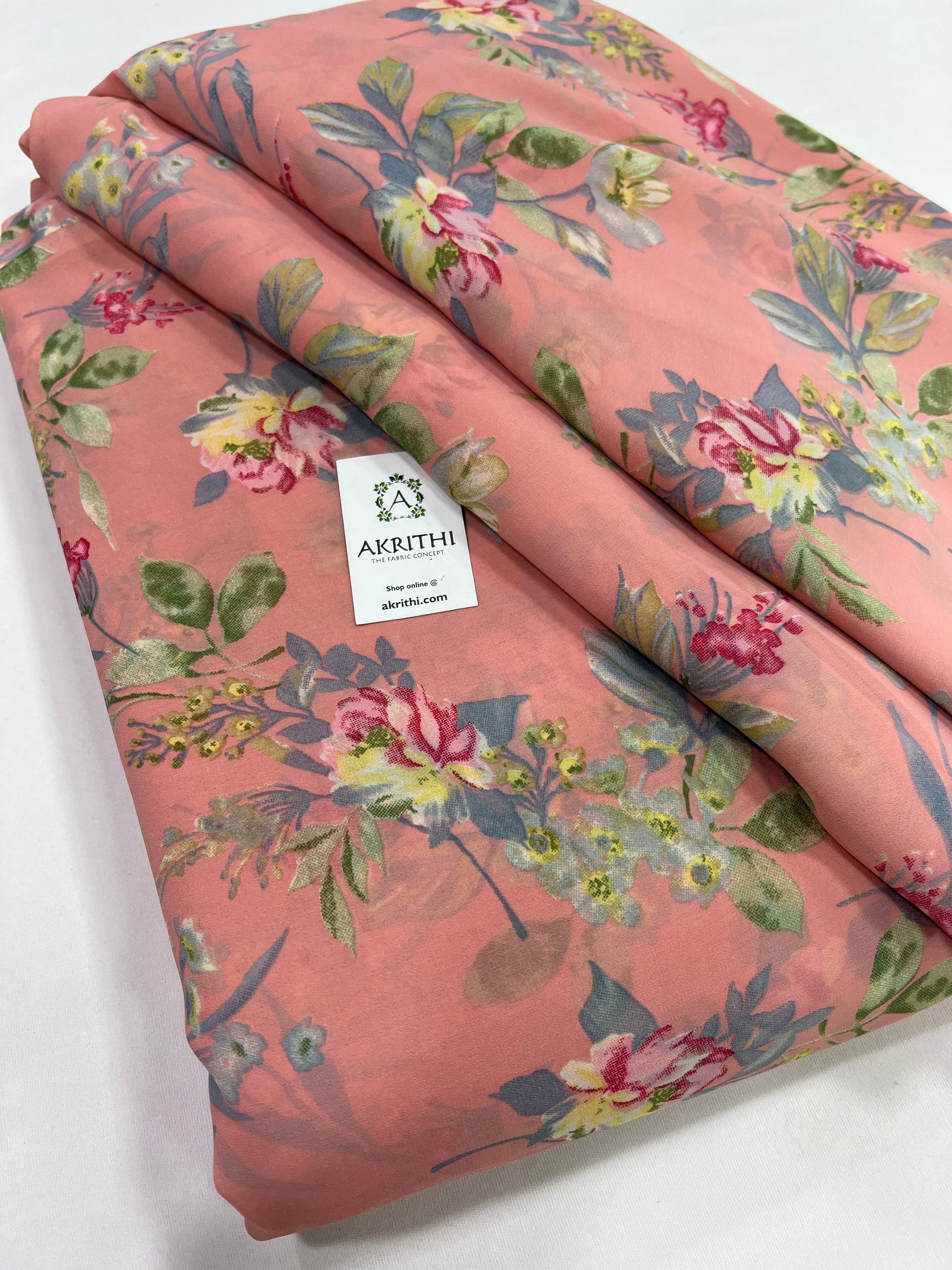 Floral printed georgette fabric 56 inches width