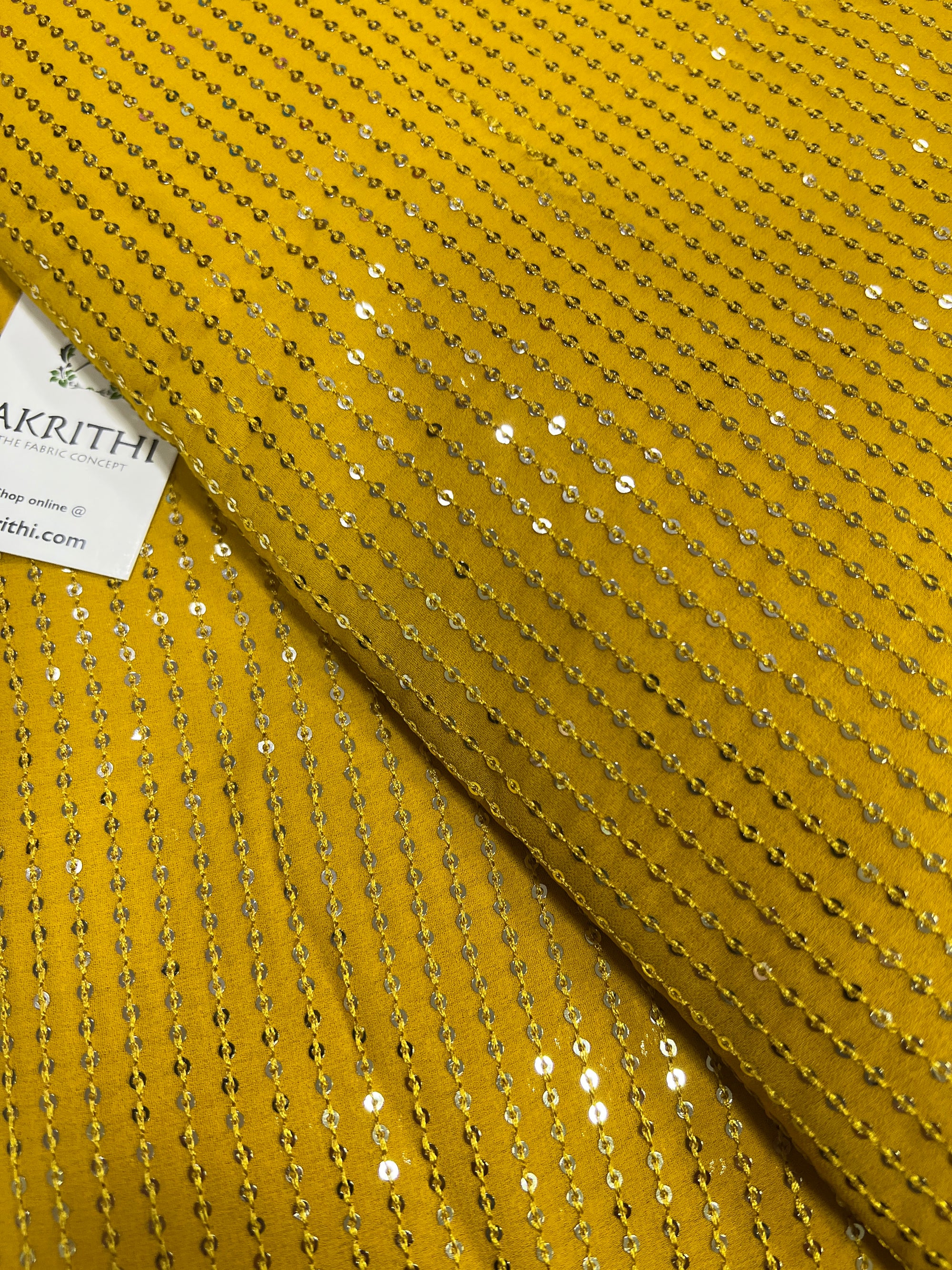 Sequins on Georgette fabric