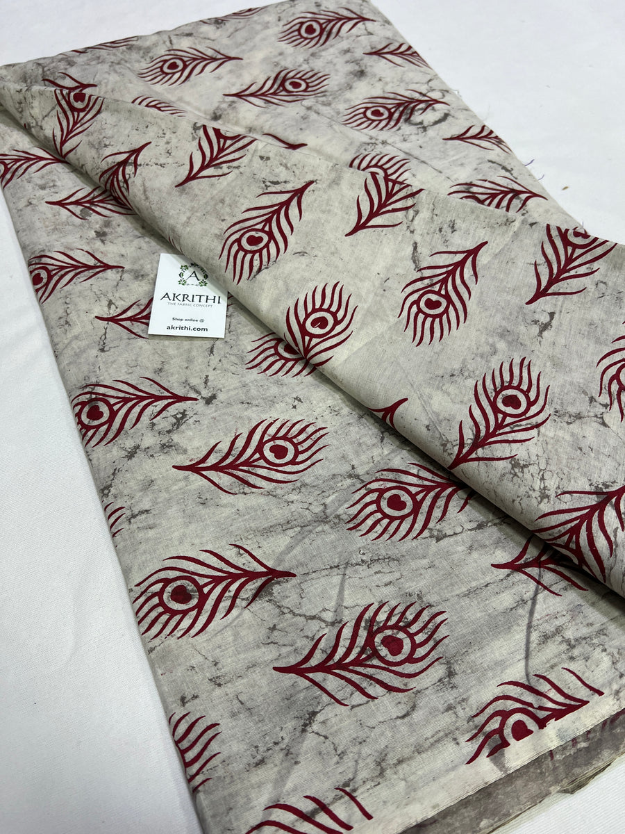 Dabu printed pure cotton fabric