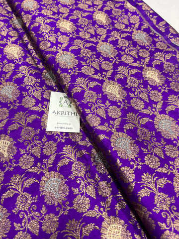 Pure silk Handloom Banarasi brocade fabric