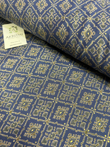 Printed silk fabric