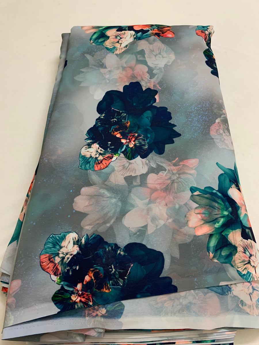 Digital floral Printed georgette fabric