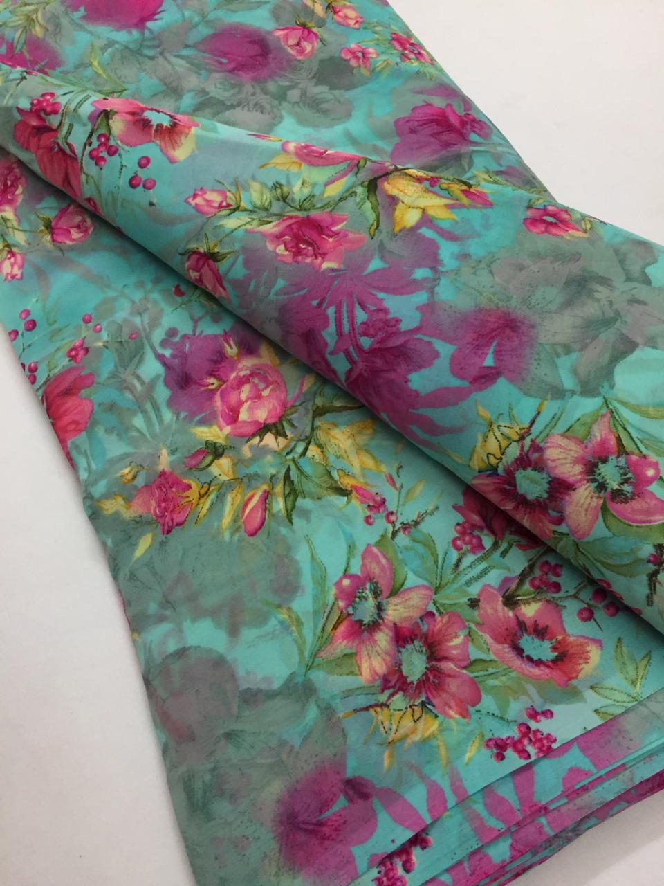 Printed georgette fabric