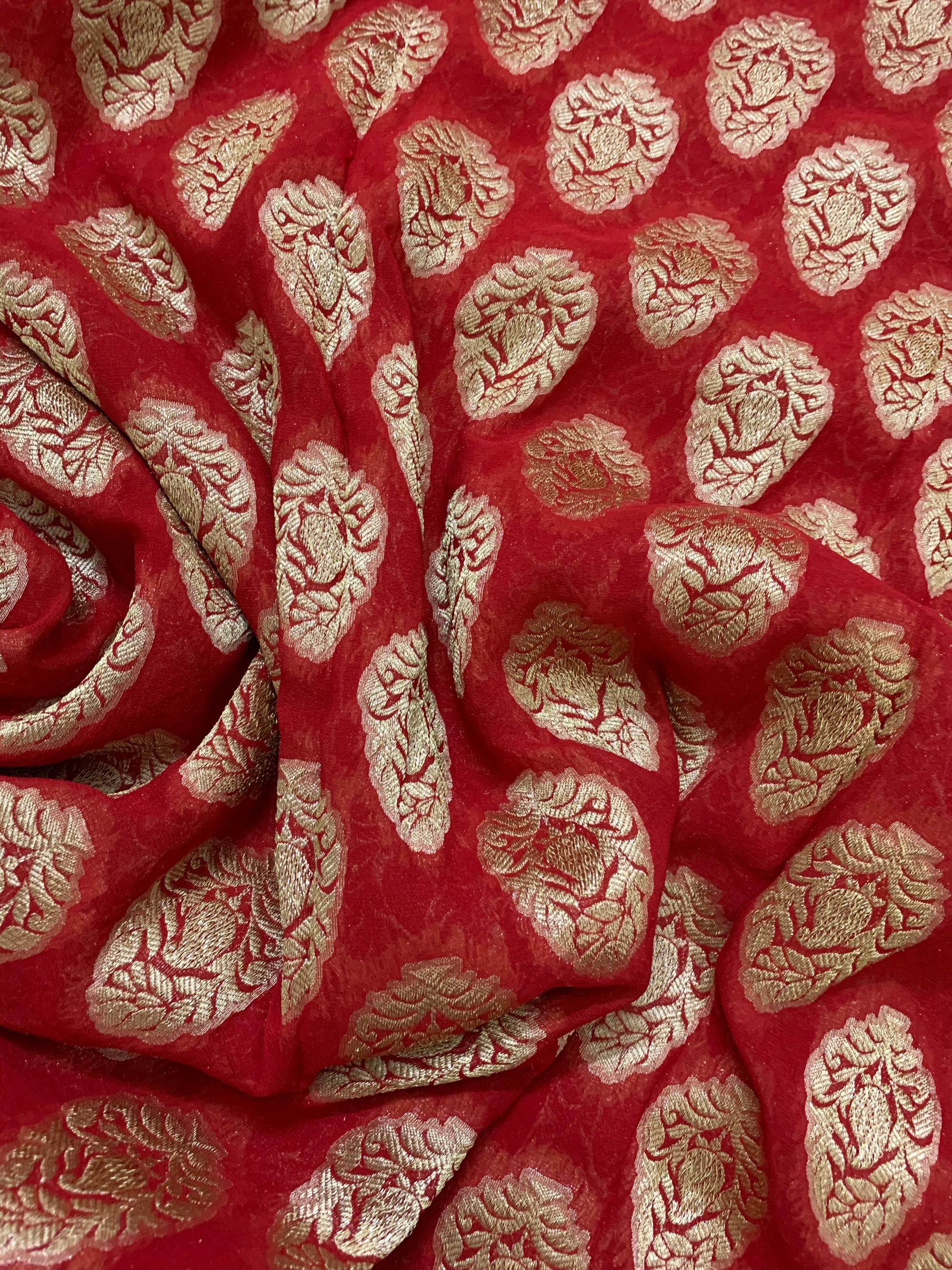 Pure georgette woven fabric