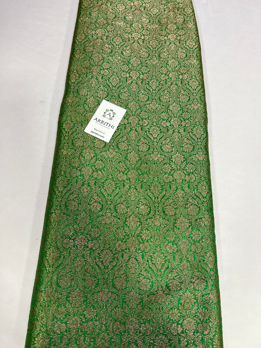 Pure silk Handloom Banarasi brocade fabric