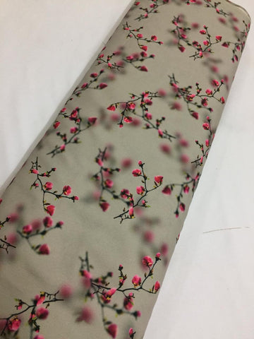 Printed crepe fabric (1.10 metres cut)