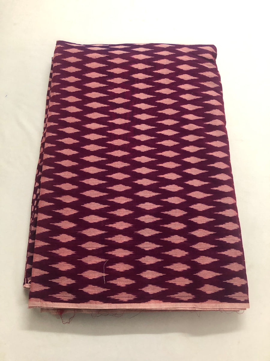 Ikat mercerised cotton fabric