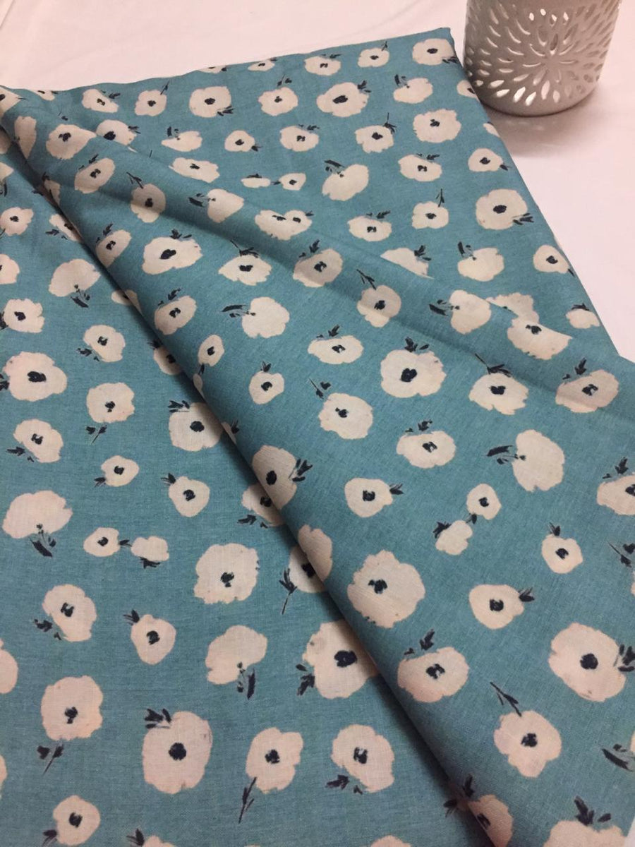 Printed Cotton slub fabric