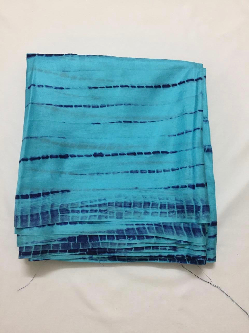 Shibori tie and dye pure soft silk fabric