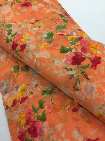 Printed georgette fabric 1.4 metres cut