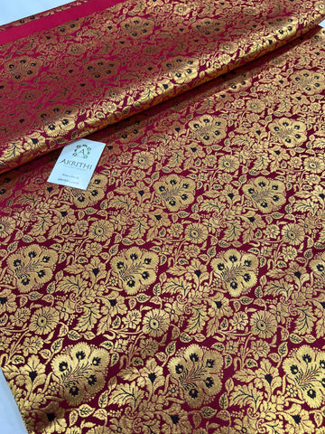 Handloom Banarasi brocade fabric