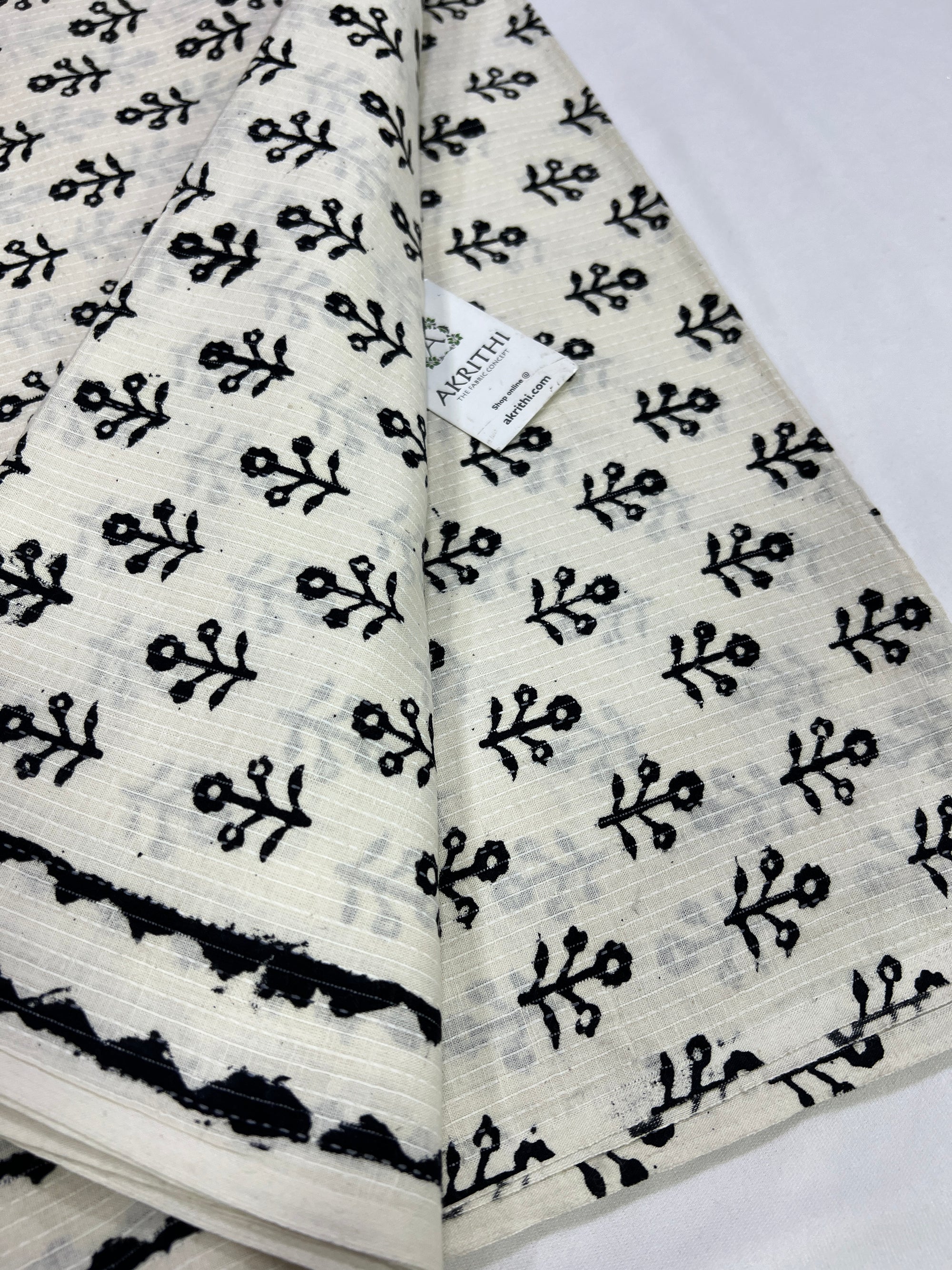 Kantha pure cotton fabric
