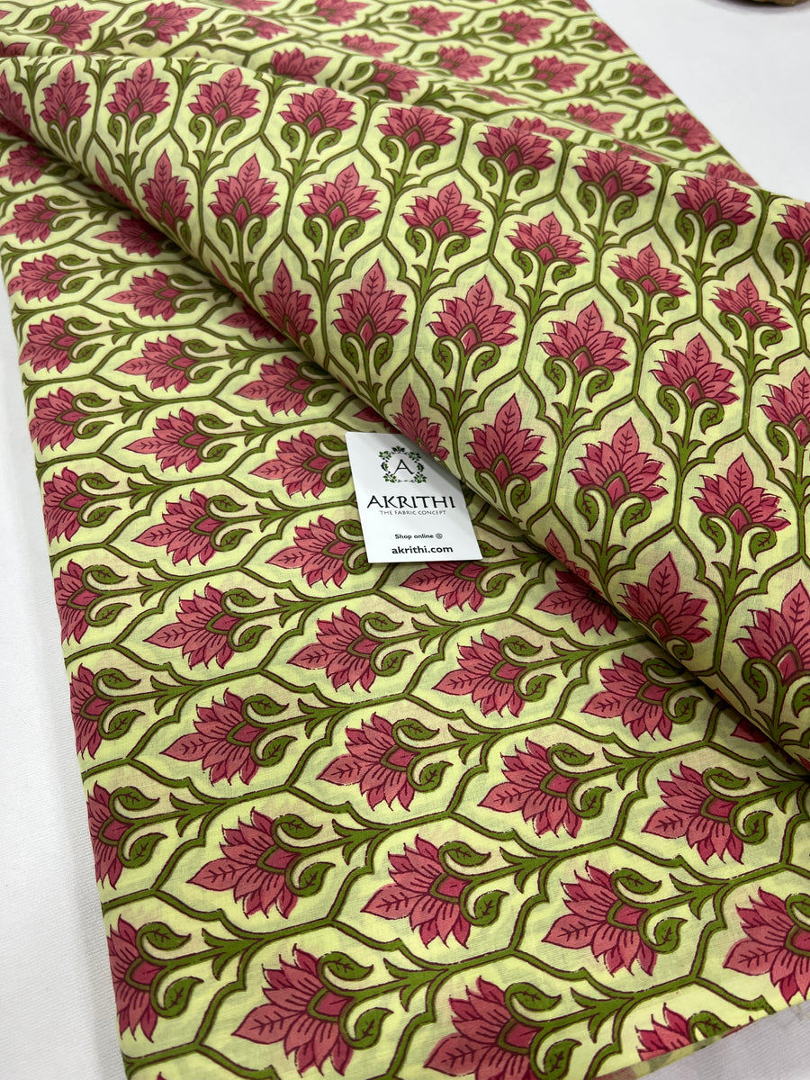 Printed pure cotton fabric