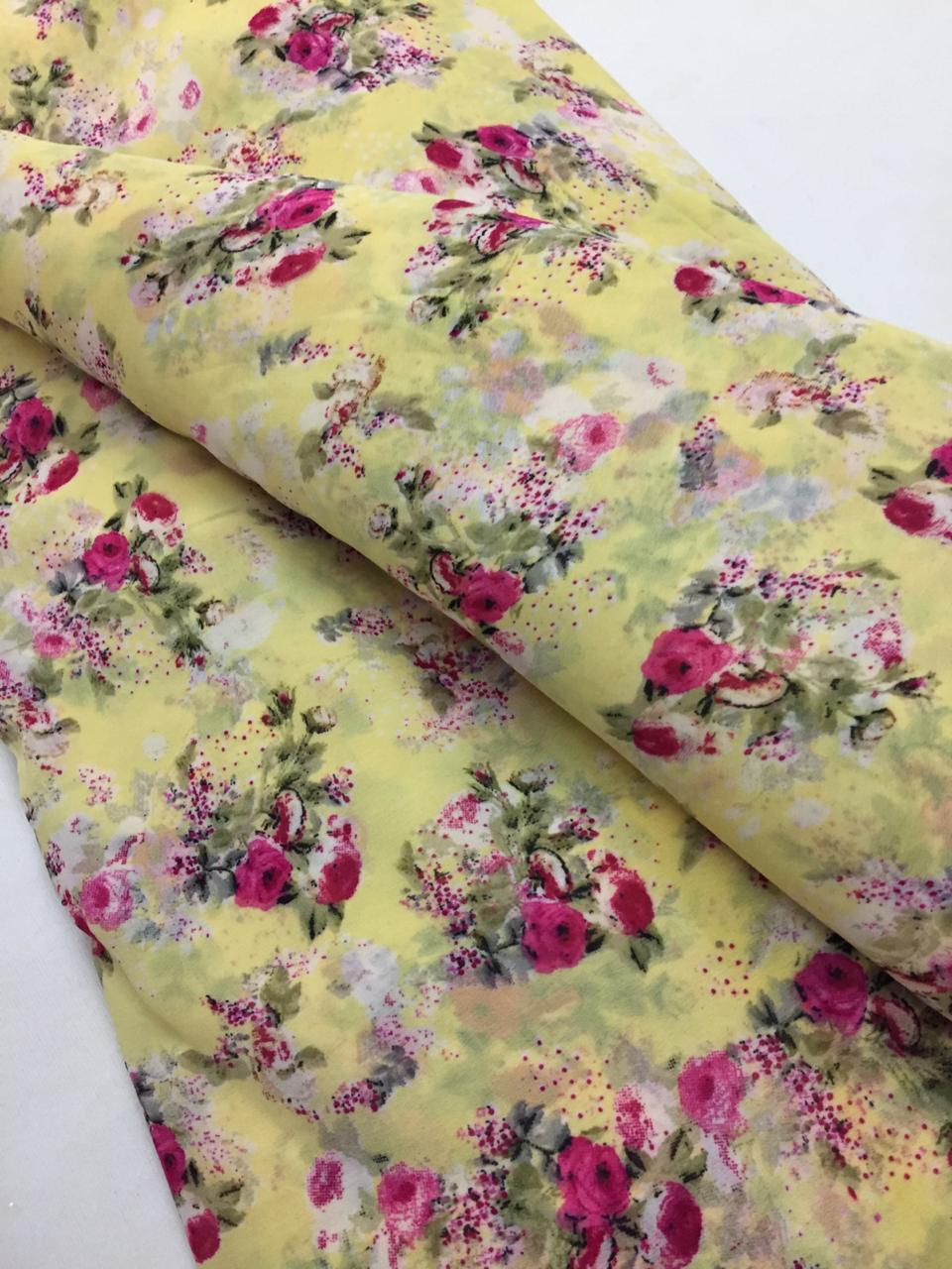 Printed georgette fabric