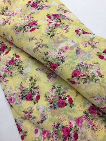 Printed georgette fabric