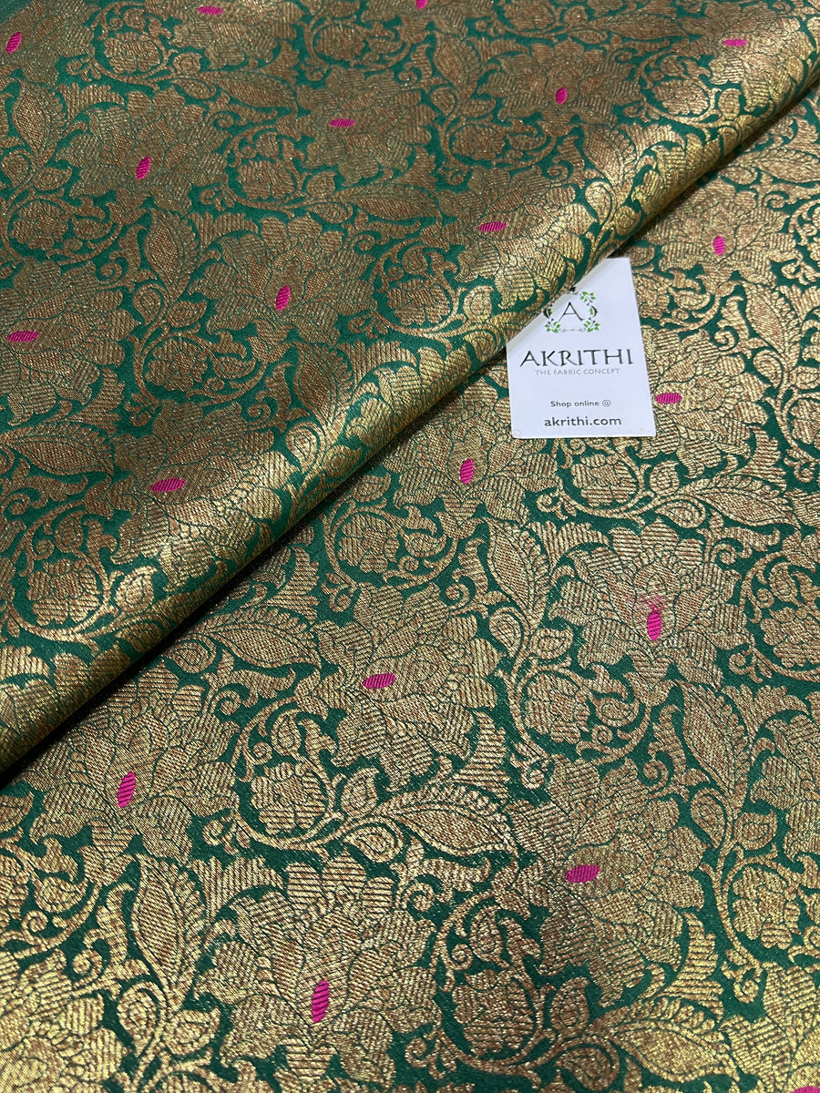 Banarasi brocade fabric with antique zari