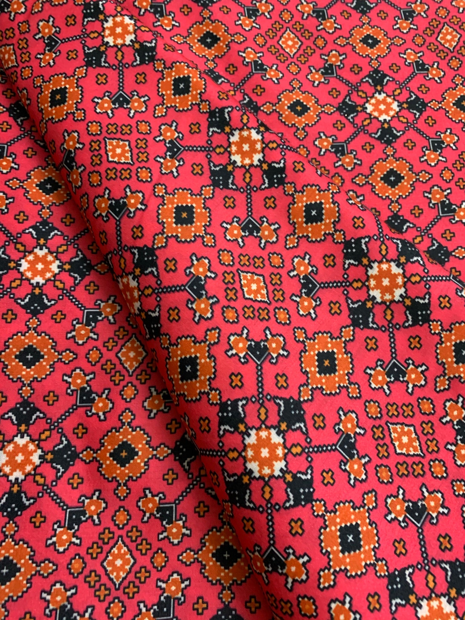 Patola Printed semi Satin fabric