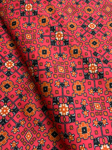 Patola Printed semi Satin fabric