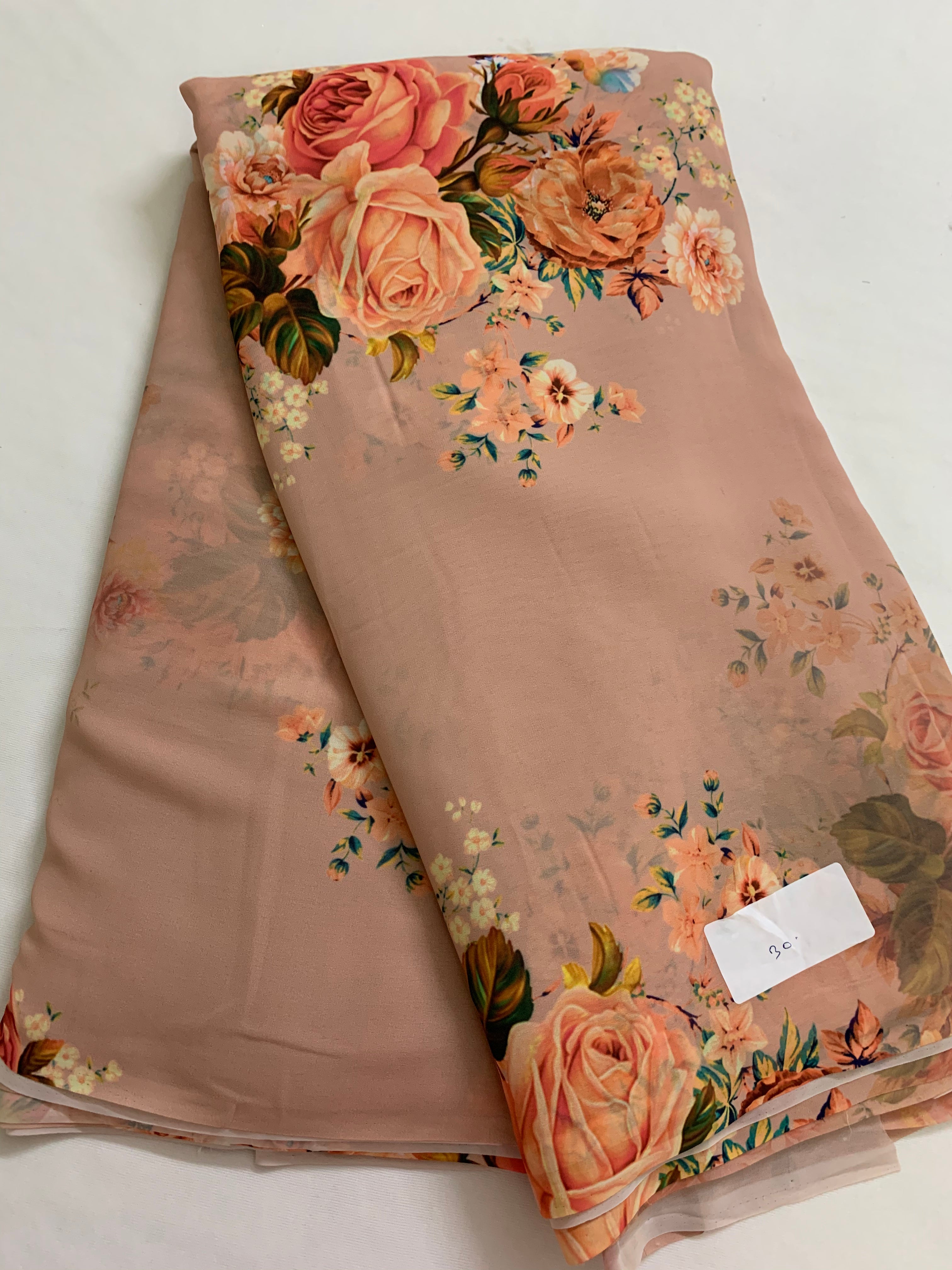 Buy printed georgette fabric online : printed fabrics online – Akrithi