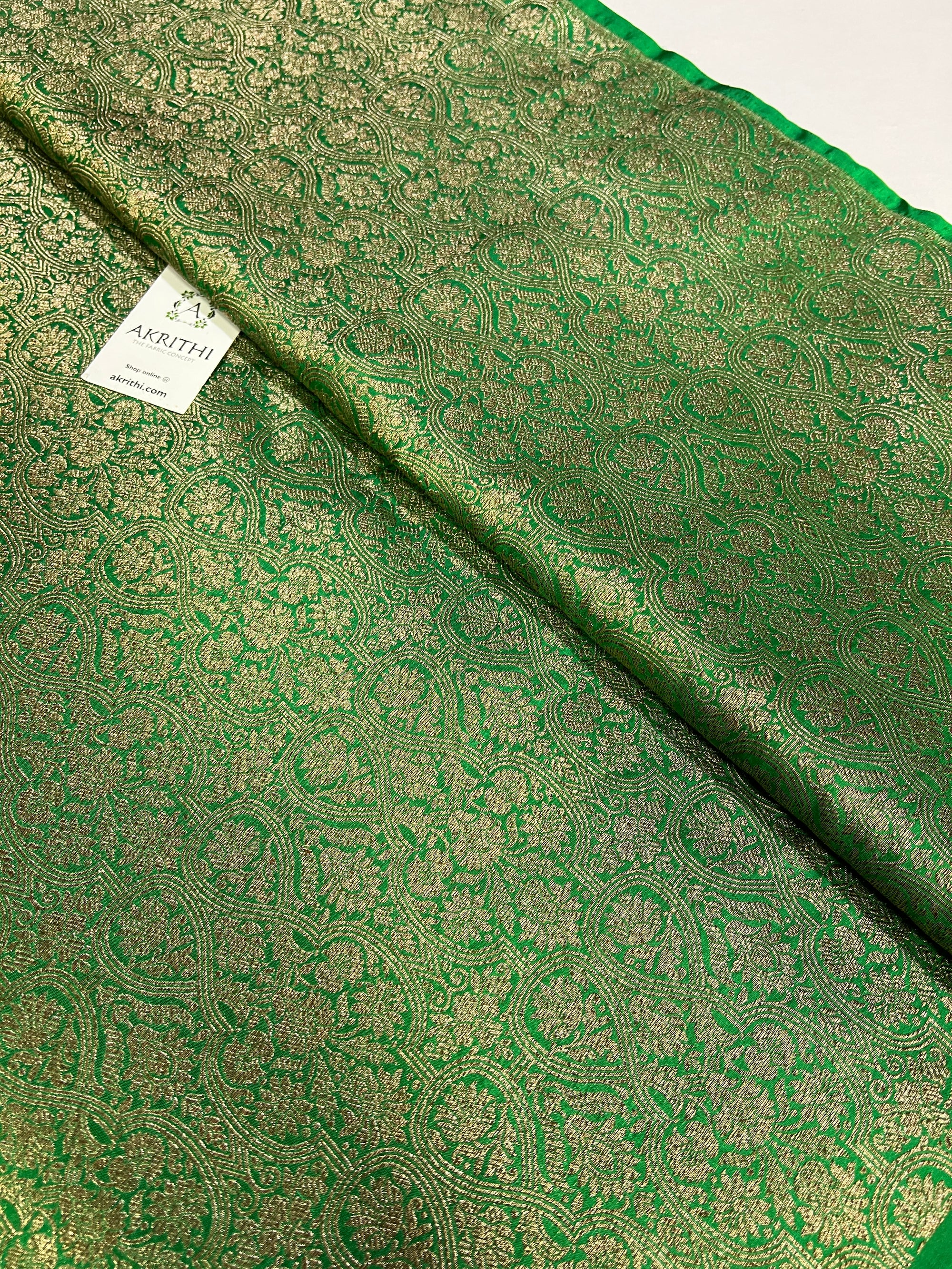 Pure silk Handloom Banarasi brocade fabric