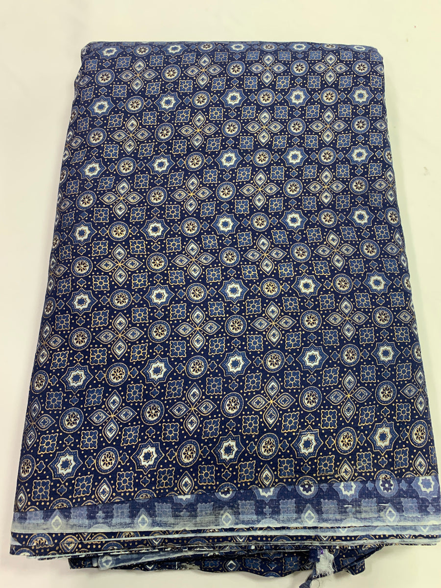 Gold Printed pure cotton fabric