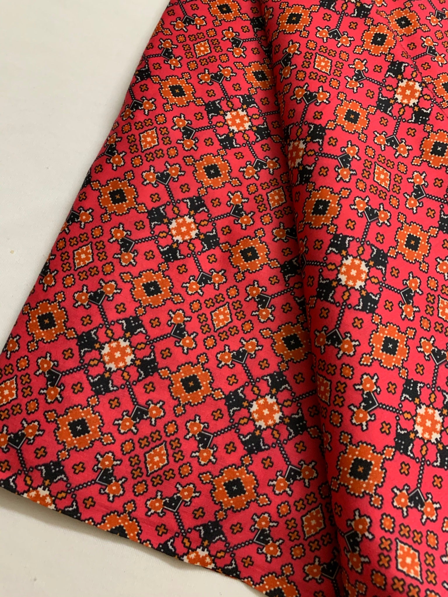 Patola Printed semi Satin fabric