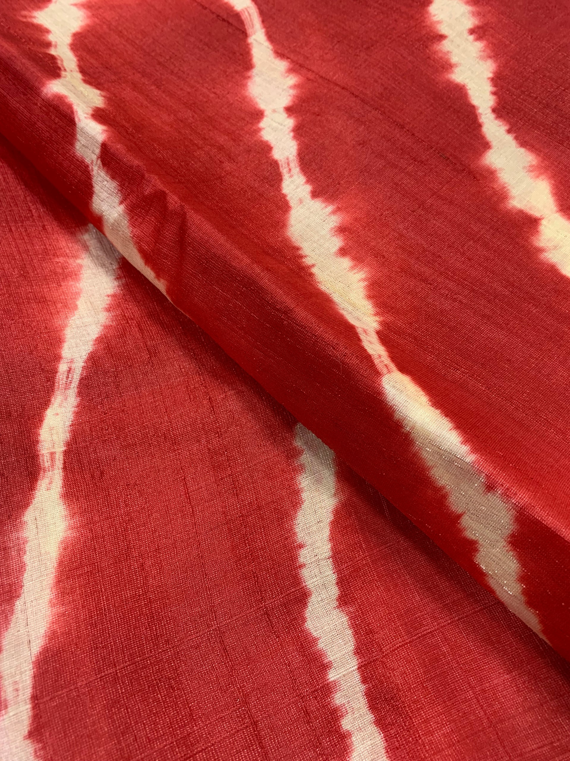 Leheriya pure tussar silk fabric