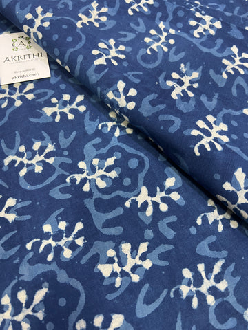 Indigo pure cotton fabric