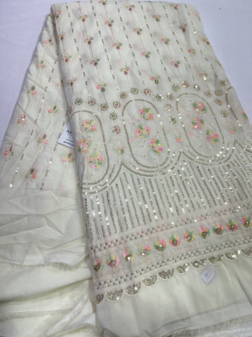 Embroidery on georgette fabric