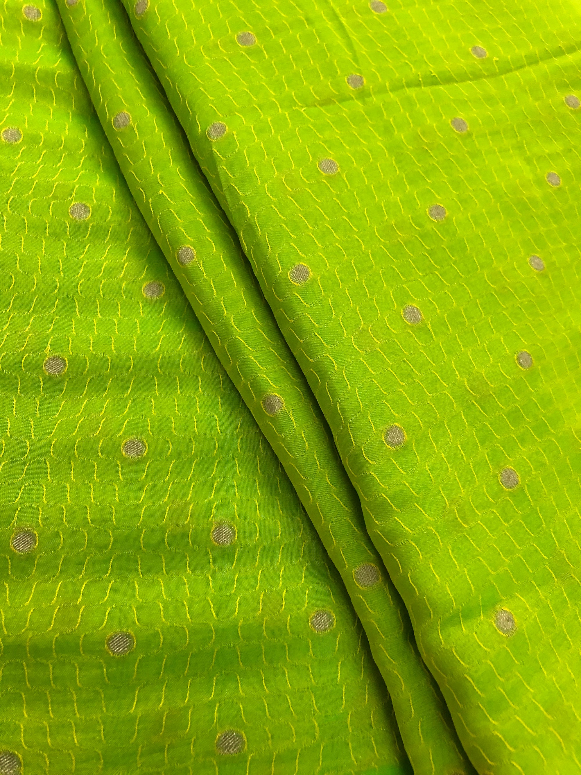 Self woven butti chiffon fabric