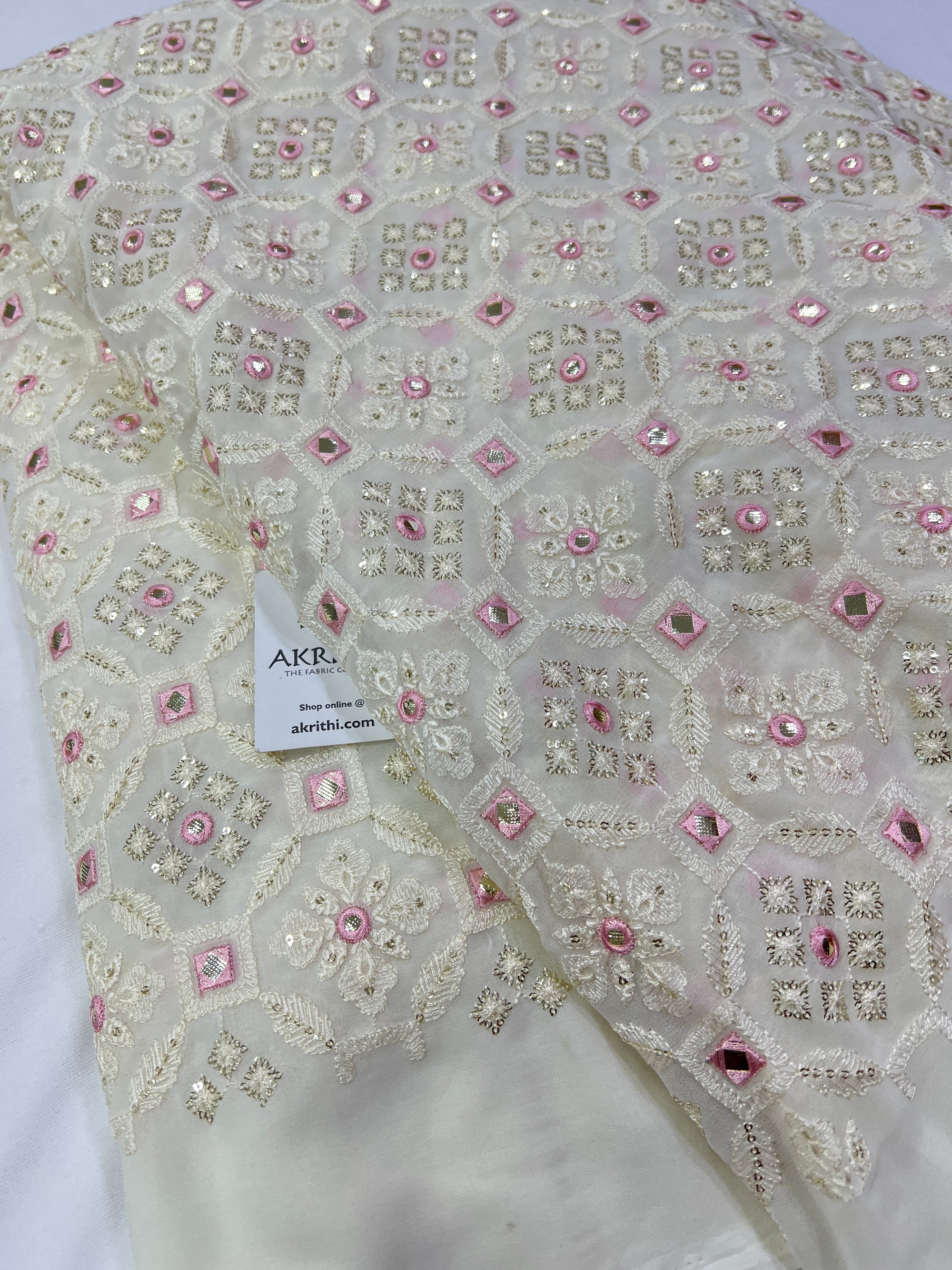 Embroidery on Georgete fabric
