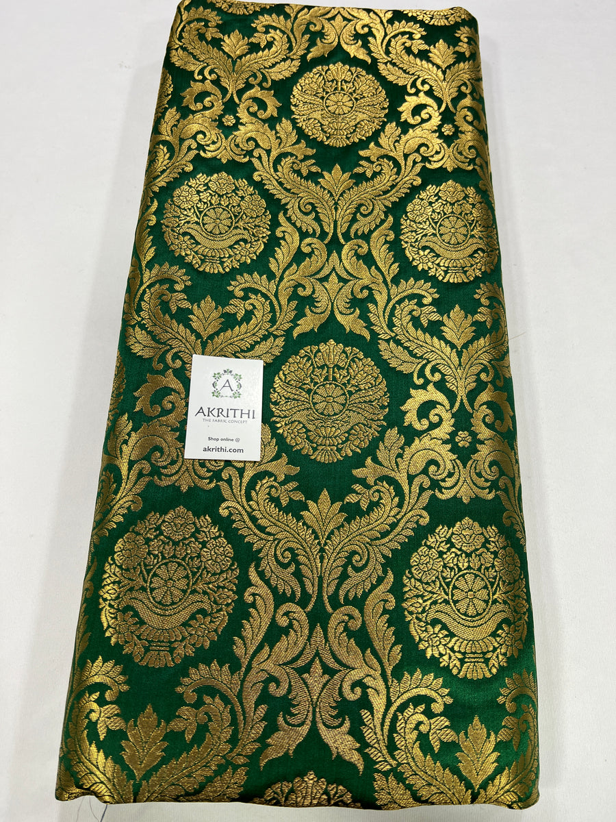 Handloom Banarasi brocade fabric 80 cms cut