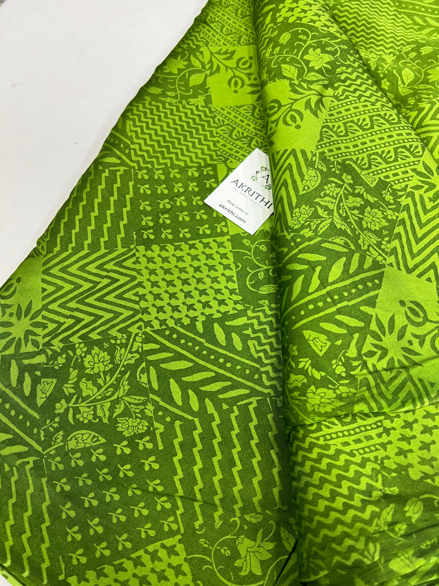Hand printed modal fabric